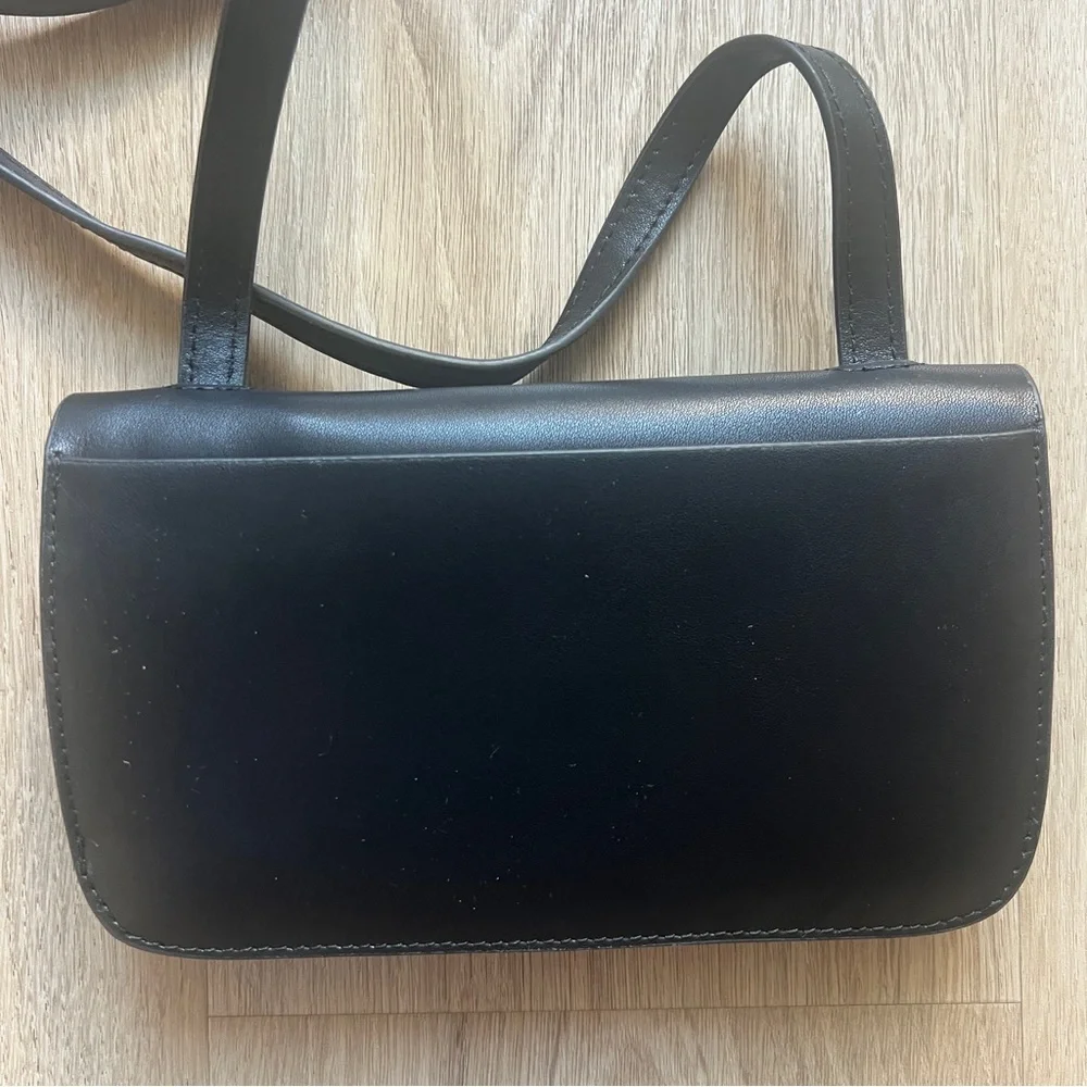 All Saints Black Leather Crossbody Bag - Picture 7 of 10